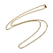 304 Stainless Steel Singapore Chain Necklaces, Water Wave Chain Necklaces, with Lobster Claw Clasps, Golden, 23.03 inch(58.5cm)