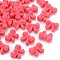 Opaque Acrylic Beads, Bowknot, Tomato, 15.5x20x8.5mm, Hole: 2mm, about 440pcs/500g