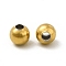 304 Stainless Steel Round Beads, Golden, 4x3.5mm, Hole: 1.5mm