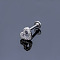 316L Surgical Stainless Steel Micro Pave Clear Cubic Zirconia Cartilage Earrings, Stainless Steel Color, Daily Ear Accessories, Heart, 10mm