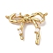Rack Plating Brass Pendants, Long-Lasting Plated, Lead Free & Cadmium Free, Bowknot, Real 18K Gold Plated, 20.5x26.5x5.5mm, Hole: 1.2mm