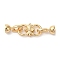 Brass Fold Over Clasps, Cadmium Free & Nickel Free & Lead Free, Long-lasting Plated, Real 18K Gold Plated, 43mm, Hole: 5.5mm