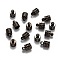 Brass Cord Ends, Gunmetal, 9x6mm, Hole: 1.5mm