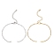 2Pcs 2 Colors 304 Stainless Steel Textured Cable Chain Bracelet Making, Golden & Stainless Steel Color, 6-3/4 inch(17cm), 1pc/color