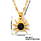 Mini Cartoon Halloween 304 Stainless Steel Spider Pendant Necklaces for Unisex, Black, 15.75 inch(40cm)