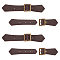 4Pcs Imitation Leather Toggle Buckle, with Alloy Findings, for Bag Sweater Jacket Coat, DIY Sewing Accessories Crafts, Coconut Brown, 10.9x2.65x0.2cm, Hole: 2mm