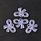 Transparent Acrylic Pendants, with Glitter Powder, Bowknot Charm, Clear AB, 24x34.5x6mm, Hole: 3mm, about 260pcs/500g