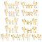 12Pcs 3 Styles Family Theme 304 Stainless Steel Pendants, Laser Cut, Human Charm with Hollow Heart, Golden, 14.5~15x17.5~28.5x1mm, Hole: 1.4mm, 4pcs/style
