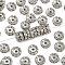 Brass Rhinestone Spacer Beads, Grade A, Wavy Edge, Platinum Metal Color, Rondelle, Crystal, 10x4mm, Hole: 2mm