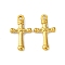 304 Stainless Steel Pendants, Cross Charms, Golden, 22x13x3mm, Hole: 2mm