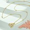 Brass Micro Pave Clear Cubic Zirconia Pendant Necklaces for Women, Golden, Elephant, 17.52 inch(44.5cm)