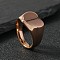 Heart 201 Stainless Steel Finger Rings, Rose Gold, US Size 9(18.9mm)