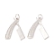 Brass Pendants, with Jump Rings, Cadmium Free & Lead Free, Long-Lasting Plated, Penknives, Platinum, 22.5x17x2mm, Hole: 3mm