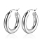 Non-Tarnish Stainless Steel Hoop Earrings for Women, Oval, Stainless Steel Color, 21mm