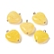 Acrylic Pendants, Imitation Gemstone, with Brass Loops, Heart, Gold, 19.5x15.5x7mm, Hole: 2mm