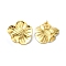 Ion Plating(IP) 304 Stainless Steel Stud Earrings, Flower, Real 18K Gold Plated, 39x38.5mm