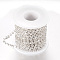 Brass Rhinestone Strass Chains, with Spool, Rhinestone Cup Chains, Silver Color Plated, Crystal, 2.8mm, about 10yards/roll