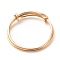 Copper Wire Wrap Expandable Finger Ring for Women, Golden, US Size 3(14mm)