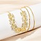 Brass Micro Pave Clear Cubic Zirconia Fruit Bib Necklaces, Real 18K Gold Plated, Rack Plating, Long-Lasting Plated, Cadmium Free & Lead Free, Cherry, 19.09 inch(48.5cm)