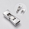 Tarnish Resistant 304 Stainless Steel Snap Lock Clasps, Smooth Surface, Stainless Steel Color, 26x10x5mm, Hole: 2.5x8mm