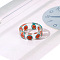 Transparent Resin Finger Rings, Watermelon, Tomato, US Size 6(16.5mm)