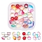 40Pcs 4 Style Transparent Glass Cabochons, Mixed Shapes, Mixed Color, 6~8x5~8x3mm, 10pcs/style