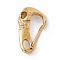 304 Stainless Steel Push Gate Snap Keychain Clasps, Skull, Golden, 45x26x13.5mm, Hole: 5x9mm