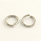 Tarnish Resistant 304 Stainless Steel Open Jump Rings, Stainless Steel Color, 10x1.5mm, Inner Diameter: 7mmr, Hole: 7mm