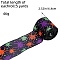 Cloth Grosgrain Printed Ribbon for Halloween Gift Wrapping, Spider, 2-1/2 inch(64mm), 5 yards/pc