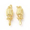 Rack Plating Brass Micro Pave Cubic Zirconia Pendants, Cadmium Free & Lead Free, Screwdriver Charm, with Jump Ring, Real 18K Gold Plated, 20x6.5x6.5mm, Hole: 3.4mm