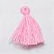 Handmade Polycotton(Polyester Cotton) Tassel Decorations, Pendant Decorations, Pink, 29~35mm