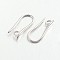 Brass Earring Hooks for Earring Designs, with Horizontal Loop, Lead Free & Cadmium Free, Platinum, 20.5x8.5x2.5mm, Hole: 2mm, 18 Gauge, Pin: 1mm