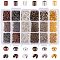 Iron/Brass Crimp Beads, Mixed Shapes, Mixed Color, 16.5x10.8x3cm