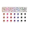 7 Colors Opaque Acrylic Beads, with Enamel, Flat Round with Heart, Colorful, 6.5x7x3.5mm, hole: 1.8mm, 35-38pc/colors, 245~266Pcs