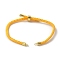 Adjustable Nylon Cotton Cord Making, with Rack Plating Brass Findings, Golden, Gold, 4-3/4~8-7/8 inch(12~22.5cm), 3mm, Hole: 2mm