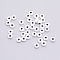 Opaque Acrylic Beads, with Enamel, Flat Round with Star, Black, 7x4mm, Hole: 1.6mm, 100pcs/bag