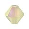 Preciosa® Crystal Beads, Czech Crystal, Bicone(451 69 302 Rondelle), 80100 20019 Jonquil AB Matt, 5mm, Hole: 1mm