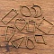 Zinc Alloy Open Back Bezel Pendants, Mixed Shapes, Antique Bronze, 34~49x18~44mm, about 10 pcs/bag