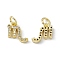 Real 18K Gold Plated Brass Micro Pave Clear Cubic Zirconia Charms, Cadmium Free & Nickel Free & Lead Free, with Jump Ring, Constellation Charms, Scorpio, 10.5x10x2.5mm, Hole: 3.4mm
