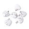 Natural Howlite Pendants, with Platinum Tone Brass Findings, Heart, 27~28x24.5~26x6~8.5mm, Hole: 2.4x5.6mm