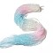 Transparent Gradient Color Glass Beads Strands, Faceted Round, Pink & Clear & Deep Sky Blue, 3x2.8mm, Hole: 0.9mm, about 123pcs/strand, 14.53''(36.9cm)