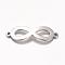 Tarnish Resistant 201 Stainless Steel Links connectors, Infinity, Stainless Steel Color, 28.5x9.5x1mm, Hole: 1.5mm