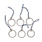 Mobile Straps, with Nylon String and Iron Findings, Prussian Blue, 50mm