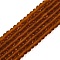 Transparent Glass Beads Strands, Faceted, Frosted, Rondelle, Peru, 2.9~3.3mm, Hole: 1mm, about 144~150pcs/strand, 35~37cm
