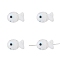 Handmade Lampwork Beads, Fish with Evil Eye Pattern, White, 20x12mm, Hole: 2mm, about 1pc/bag