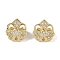 Brass Micro Pave Cubic Zirconia Slide Charms, Cadmium Free & Lead Free, Long-Lasting Plated, Real 18K Gold Plated, 10.5x10x7mm, Hole: 3.5mm