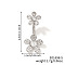 Shiny Sunflower Brass Full Crystal Rhinestone Belly Button Rings, Piercing Navel Rings, Barbell Body Jewelry for Women, Stainless Steel Color, 28x13mm