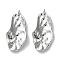 Brass Pendants, Cadmium Free & Nickel Free & Lead Free, Nuggets Charms, Real Platinum Plated, 21x10x2.5mm, Hole: 1mm