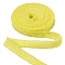 Polyester Ruffled Elastic Cord, Webbing Garment Sewing Accessories, Yellow, 22mm