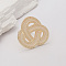 Elegant Zinc Alloy Geometric Adjustable Adjustable Rings Women's Party Accessory, Golden, Knot, 31mm